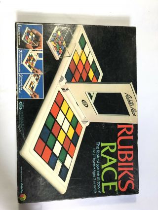 Rubiks Race 1982 Complete Game Puzzle Brain Simular Rubics Cube Rare
