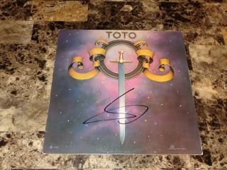 Toto Rare Signed Debut Vinyl Record Steve Lukather Classic Rock Ringo Starr Band