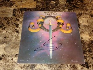 Toto Rare Signed Debut Vinyl Record Steve Lukather Classic Rock Ringo Starr Band 3