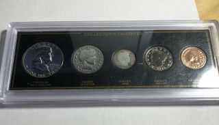 Rare Collectors Coin Set 1914 Barber Quarter 1952 Franklin 1/2 Dollar