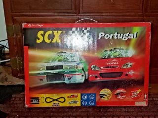 Vintage Rare Technitoys 2001 Scx 1:32 " Portugal " Slot Car Race Set - It