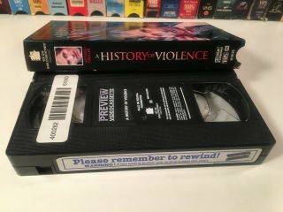 A History Of Violence Rare Promo Screener VHS 2005 Cronenberg Blockbuster Rental 4