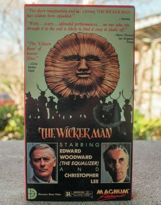 The Wicker Man Edward Woodward,  Britt Ekland 1988 Vhs Magnum Uncut Version Rare