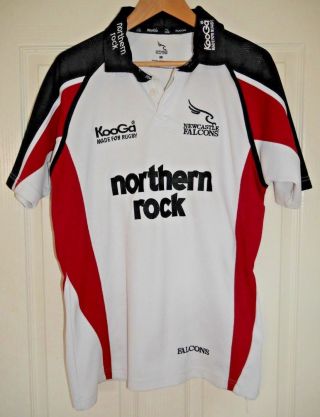 Vintage Newcastle Falcons Away Rugby Union Shirt Mens Medium Rare Kooga C546
