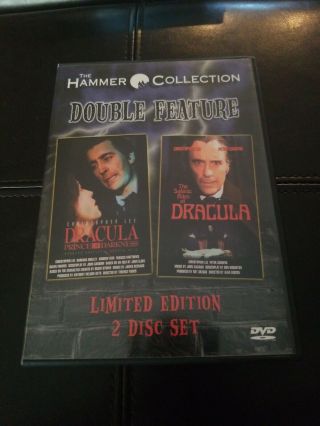 Dracula: Prince Of Darkness/the Satanic Rites Of Dracula Dvd Anchor Bay Rare Oop