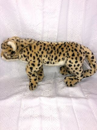 Euc - Rare - 28” Fao Schwarz Toys R Us Plush Cheetah Cat Animal Realistic Leopard
