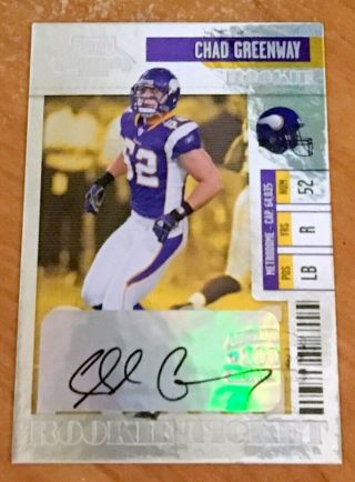 2006 Contenders Chad Greenway Auto Rare Rookie Autograph 141 Playoff