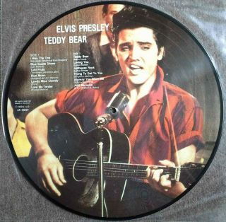 Elvis Presley Teddy Bear Rare Picture Disc Vinyl Lp,  Denmark 1984
