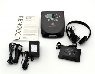 Kenwood Vintage Dpc661 Portable Disc Cd Personal Player With Accessories Rare