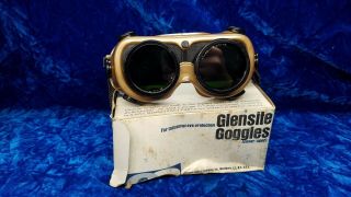 Rare Vintage Glensite Welding Goggles Glendale Optical Steam Punk