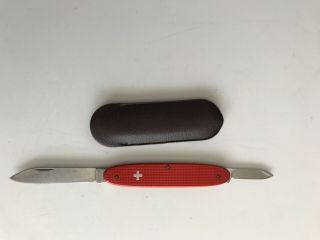 Rare Victorinox Alox Red Pioneer Settler With Old Cross - Swiss Army Knife