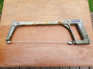 Vtg Snap On Hs18 Hacksaw Cutting Hand Metal Saw Tool Farm High Tension Usa Rare