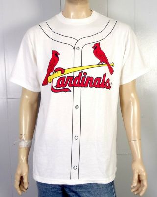 Vtg 90s Rare Busch Stadium Giveaway St.  Louis Cardinals Mark Mcgwire T - Shirt L
