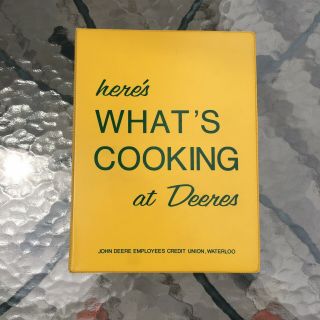 Extremely Rare John Deere Cookbook 1972 Employee Credit Union Book Waterloo Iowa