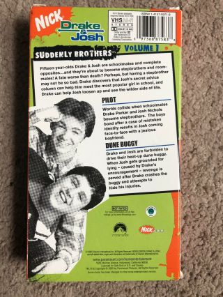 Drake & Josh Suddenly Brothers Volume 1 Impossibly RARE VHS 2
