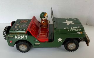 Yone Japan 1:20 Willys Jeep Us Army Despatch 4x4 Car Tin Friction Car Nm`50 Rare