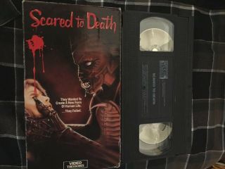 Scared To Death Vhs Horror Rare Monster Splatter Gore 1985 Video Treasures