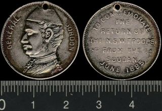 Australia: 1885 Return Of Nsw Troops From Sudan Medalet,  Unlisted In Silver Rare