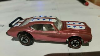 1971 - Olds 442 - Hot Wheels - Rare - Restored Loose Redline - Vhtf - Pink Vari -