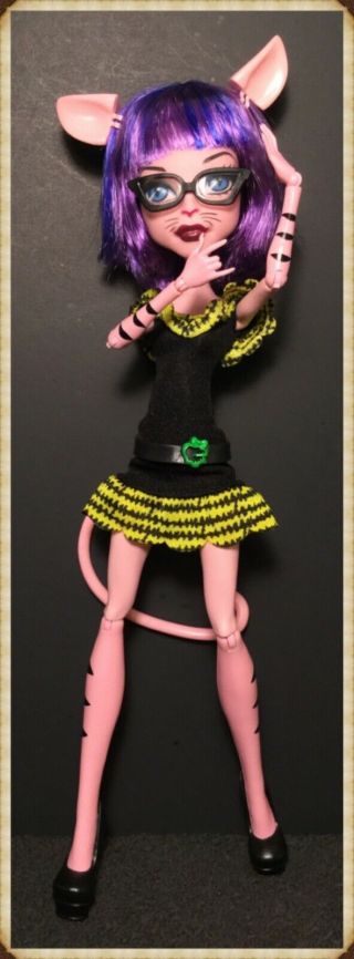 Monster High Doll RARE CAM Create A Monster Werecat Cat w/ Clothes,  Shoes,  Wig 2