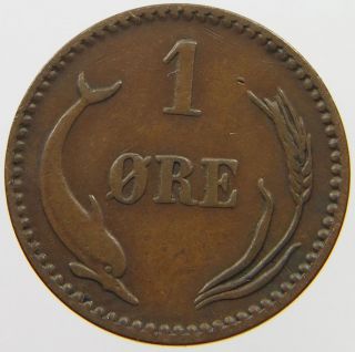 Denmark 1 Ore 1886 Rare Mj 547