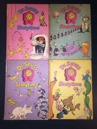 4 Vintage  Dr.  Seuss Storytime  Hardcover Books Rare Dr Suess 1974 Collectors