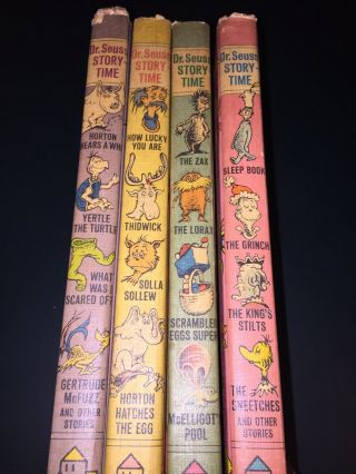 4 Vintage  Dr.  Seuss Storytime  Hardcover Books Rare Dr Suess 1974 Collectors 3