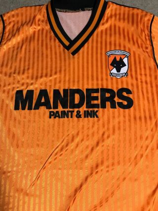 Wolves Football Shirt Wolverhampton Wanderers Medium Rare Retro Scoreline 2