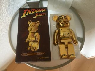 Rare Medicom Be@rbrick 400 Indiana Jones Golden Idol F/s Japan
