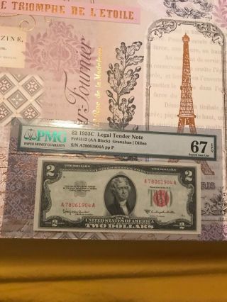 1953 - C United States Two Dollars $2 Rare ( (pmg 67 Epq))
