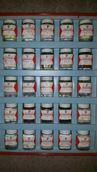 Vintage Rare LARGE Porter Chemcraft No.  615 4 - Panel Chemistry Set Metal Cabinet 8