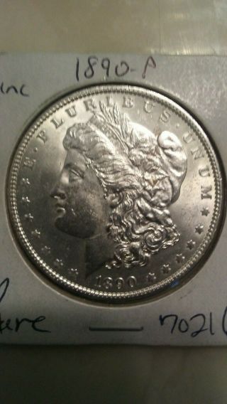 1890 P Morgan Silver Dollar Rare Unc