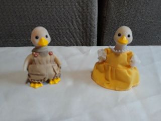 Calico Critters Sylvanian Families Rare Vintage Puddleford Duck Couple Mom & Dad