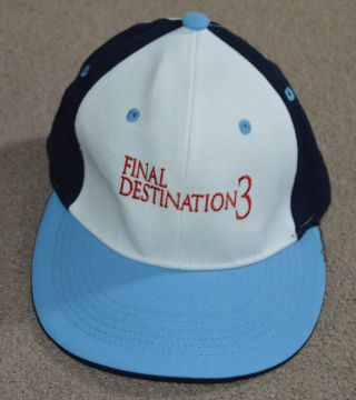 Final Destination 3 Movie Film Crew Stretch Fitted Hat Cap Promo Rare Horror