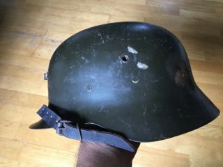 Rare Example Complete Ww2 German Helmet With Liner,  Spanish Civil War