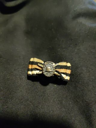 Rare Ww1 German Ribbon Cloth Lapel Button Or Pin Wwi Wound Badge