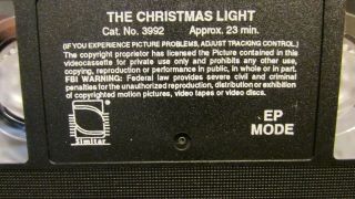 THE CHRISTMAS LIGHT VHS 1995 RARE OOP SIMITAR COMPUTER ANIMATED KIDS MOVIE TAPE 3