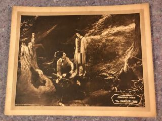 The Danger Line 1929 Orig.  Silent Film Lobby Card 11 " X14 " (f/vf) Extremely Rare