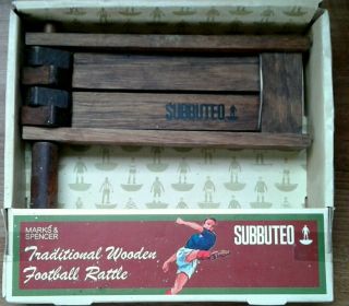 Rare Vintage Subbuteo Wooden Football Rattle