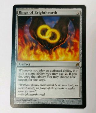 Vintage Magic The Gathering Rings Of Brighthearth Special Artifact Rare