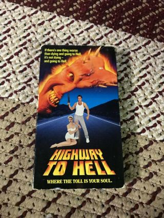 Highway To Hell Horror Sov Slasher Rare Oop Vhs Big Box Slip