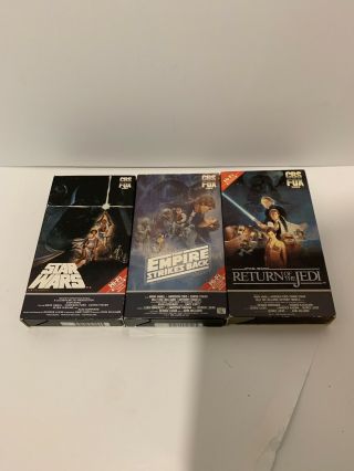 1984 Star Wars Vhs Red Label Cbs Fox Rare Trilogy Not Remastered Look