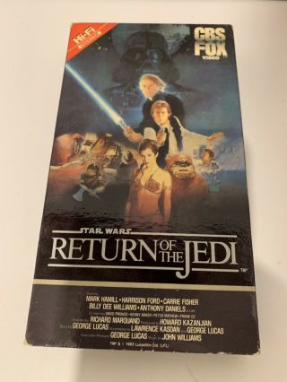 1984 STAR WARS VHS RED LABEL CBS FOX RARE TRILOGY NOT REMASTERED LOOK 6