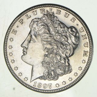 Rare - 1897 - S Morgan Silver Dollar - Very Tough - High Redbook 590