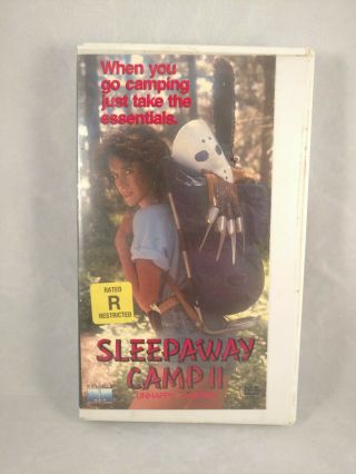 Sleepaway Camp 2: Unhappy Campers Vhs 1988 Oop Horror Rare & Plays Great