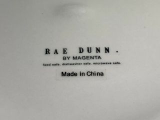 RARE Matching Set Rae Dunn Tres Bien Merci PASTA BOWLS Boutique Red Magenta 5