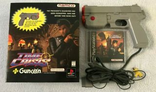 Time Crisis Light Gun Game Playstation Ps1 Complete Guncon Big Box Bundle Rare