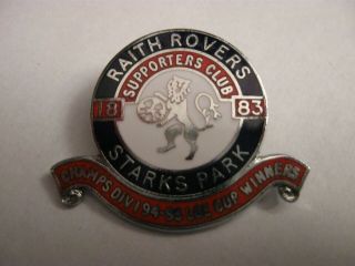 Rare Old 1995 Raith Rovers Football Supporters Club Enamel Brooch Pin Badge