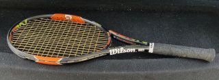 Rare 2 Wilson Burn 100s X2 Shaft Tennis Racket 100 Sq.  In.  Grip 4 1/4 Gd