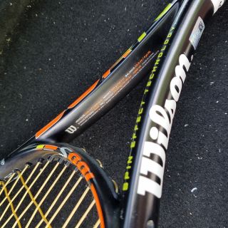 RARE 2 Wilson Burn 100S X2 Shaft Tennis Racket 100 sq.  in.  Grip 4 1/4 GD 2